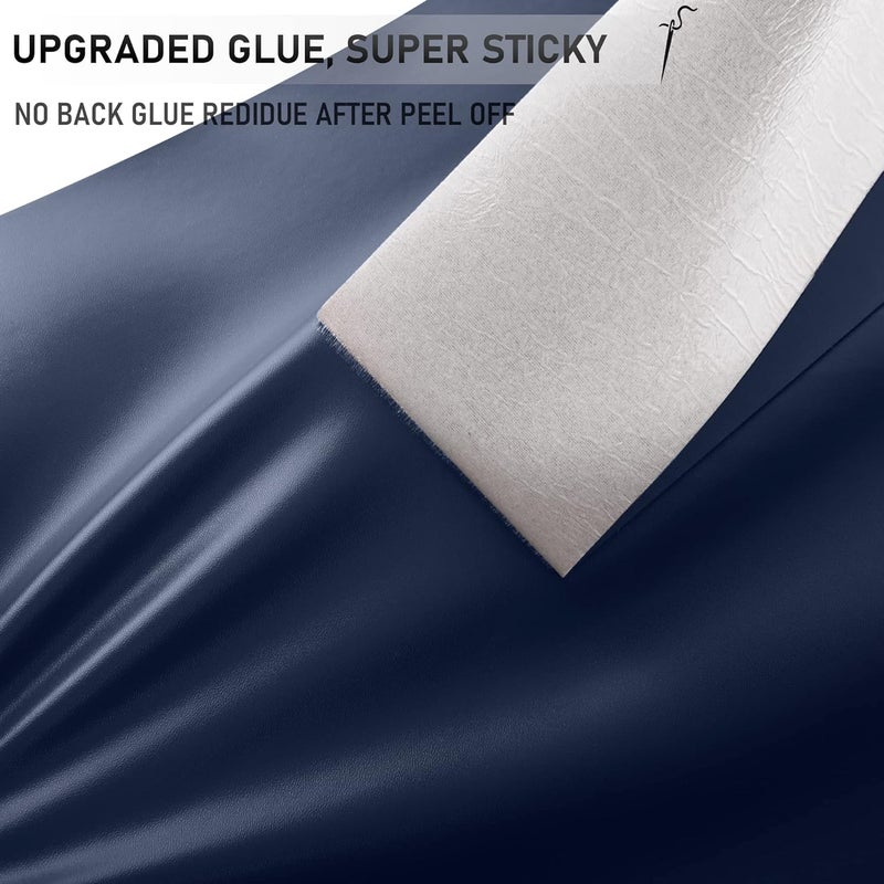 YAFLC Self Adhesive Leather Repair Tape Kit, 4"x 63" Leather Repair Patch for Furniture, Leather Repair Patch for Car seat, Sofas, Couch, Boat Seat Dark Blue - Image 2